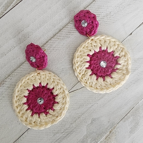 Gift For loved ones, Crochet Earrings Summer Earrings ☀️ - Picture 3 of 8